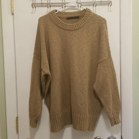 Jenni Kayne Cruise Cocoon Crewneck Sweater Safari Tan Small/Med Oversized! EUC! - Picture 3 of 12